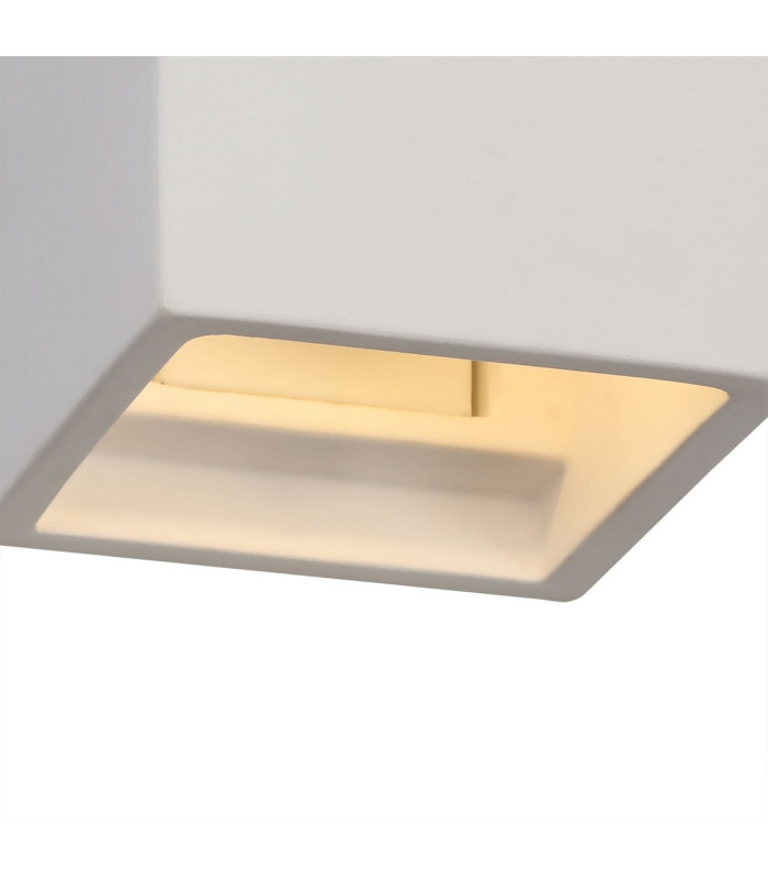 Alina Square Wall Lamp 1 x G9 White Paintable Gypsum-6