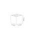 Alina Square Wall Lamp 1 x G9 White Paintable Gypsum-7