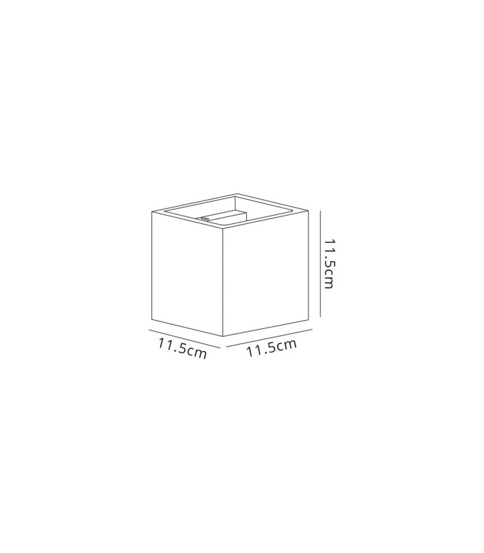 Alina Square Wall Lamp 1 x G9 White Paintable Gypsum-7