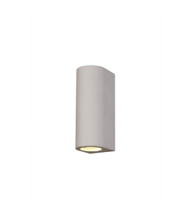 Alina Cylinder Up & Down Wall Lamp 2 x GU10 White Paintable Gypsum-1