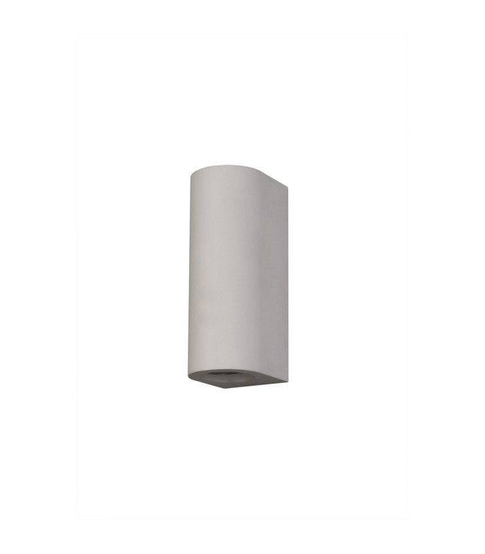 Alina Cylinder Up & Down Wall Lamp 2 x GU10 White Paintable Gypsum-3