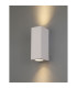 Alina Rectangular Up & Down Wall Lamp 2 x GU10 White Paintable Gypsum-2