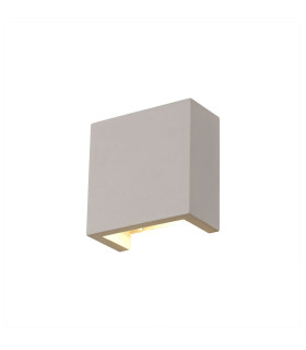 Alina Square Wall Lamp 6.5W LED 3000K 592lm White Paintable Gypsum 3yrs Warranty-1