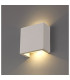 Alina Square Wall Lamp 6.5W LED 3000K 592lm White Paintable Gypsum 3yrs Warranty-2