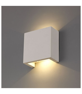Alina Square Wall Lamp 6.5W LED 3000K 592lm White Paintable Gypsum 3yrs Warranty-2