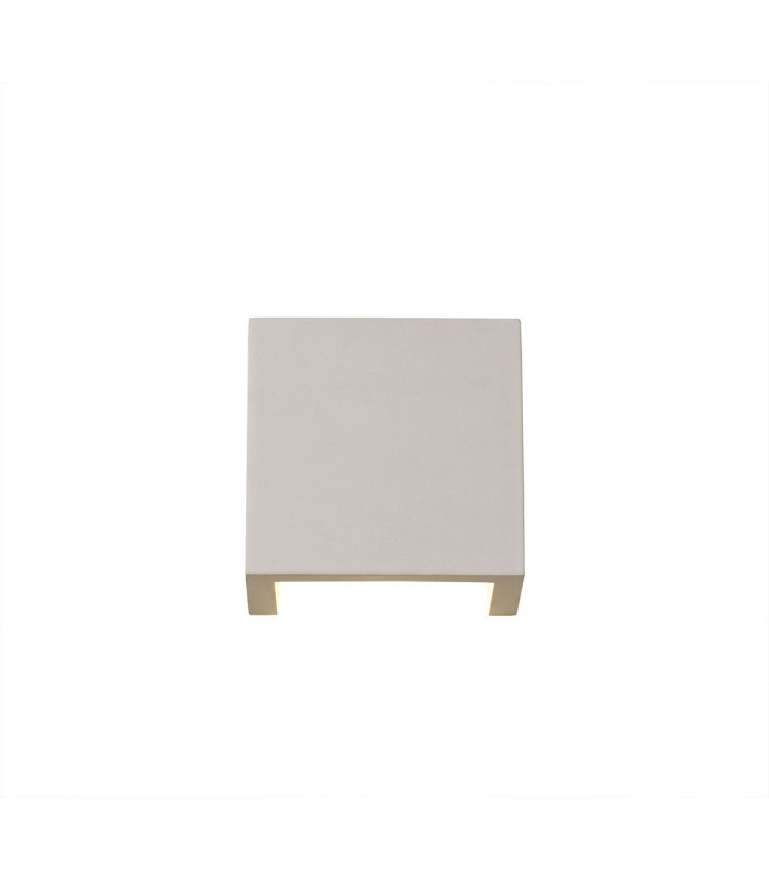 Alina Square Wall Lamp 6.5W LED 3000K 592lm White Paintable Gypsum 3yrs Warranty-4
