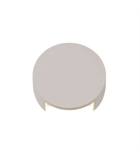 Alina Round Wall Lamp 6.5W LED 3000K 656lm White Paintable Gypsum 3yrs Warranty-1