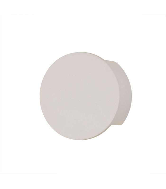 Alina Round Wall Lamp 6.5W LED 3000K 656lm White Paintable Gypsum 3yrs Warranty-4
