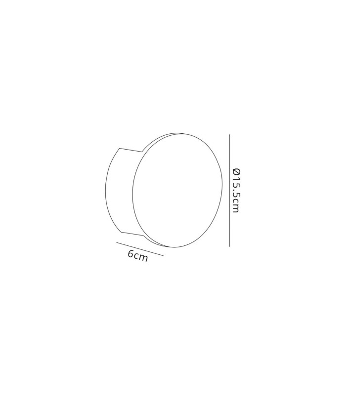Alina Round Wall Lamp 6.5W LED 3000K 656lm White Paintable Gypsum 3yrs Warranty-7