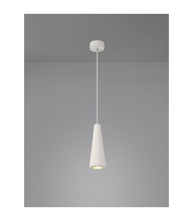 Alina Cone Pendant 1 x GU10 White Paintable Gypsum-2