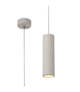 Alina Cylinder Pendant 1 x GU10 White Paintable Gypsum-1