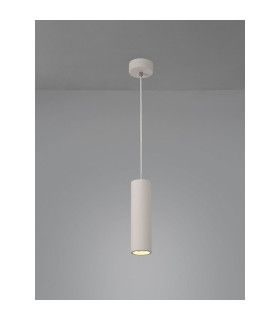Alina Cylinder Pendant 1 x GU10 White Paintable Gypsum-2