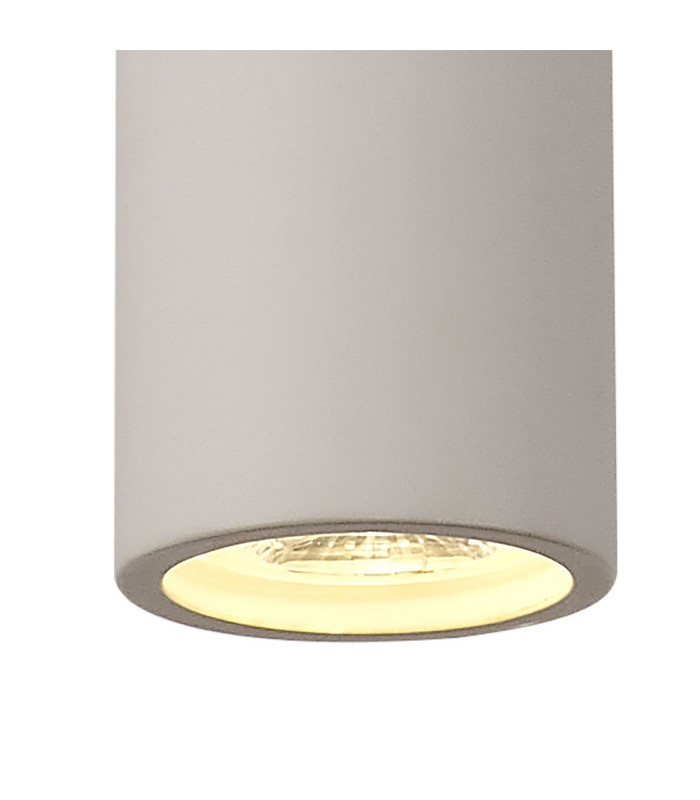 Alina Cylinder Pendant 1 x GU10 White Paintable Gypsum-5