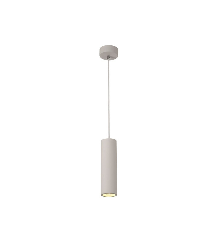 Alina Cylinder Pendant 1 x GU10 White Paintable Gypsum-6