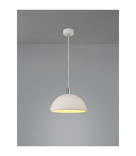 Alina Dome Pendant 1 x E27 White Paintable Gypsum-2