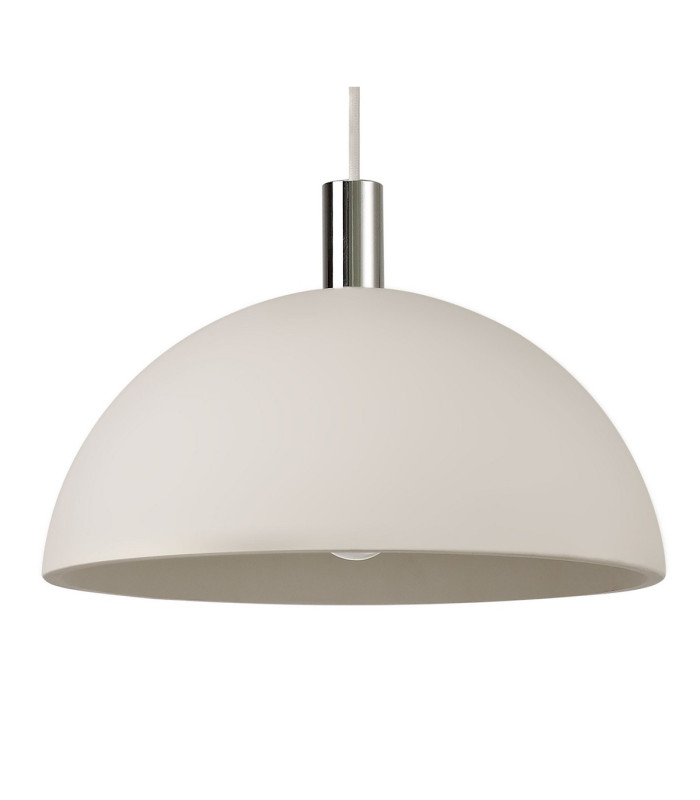 Alina Dome Pendant 1 x E27 White Paintable Gypsum-5