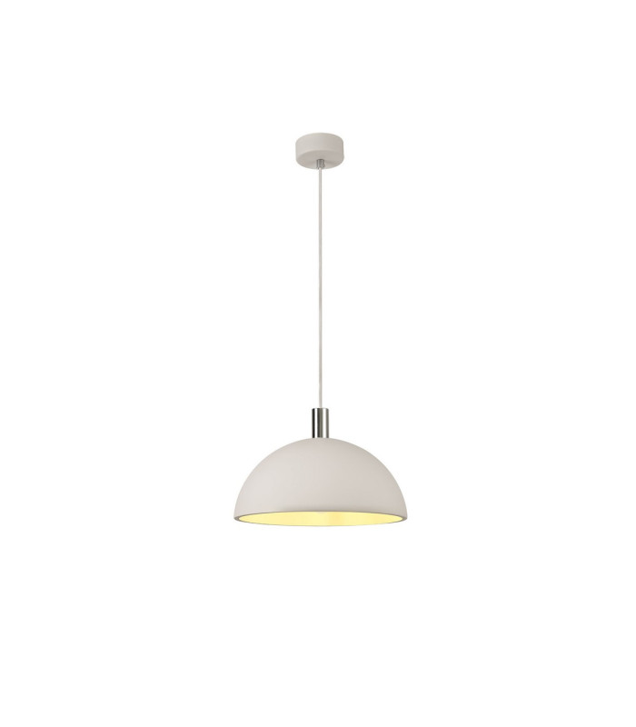 Alina Dome Pendant 1 x E27 White Paintable Gypsum-6