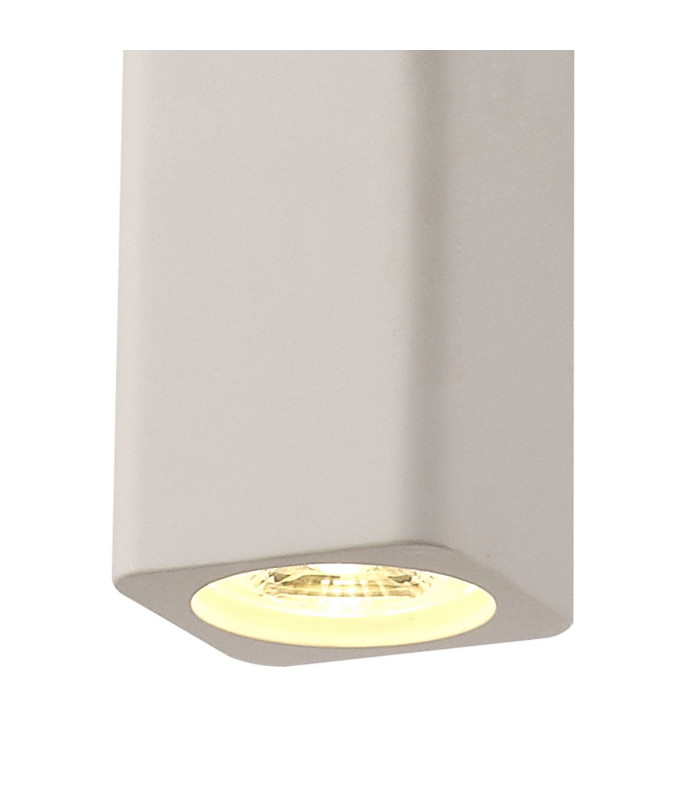 Alina Rectangluar Pendant 1 x GU10 White Paintable Gypsum-5