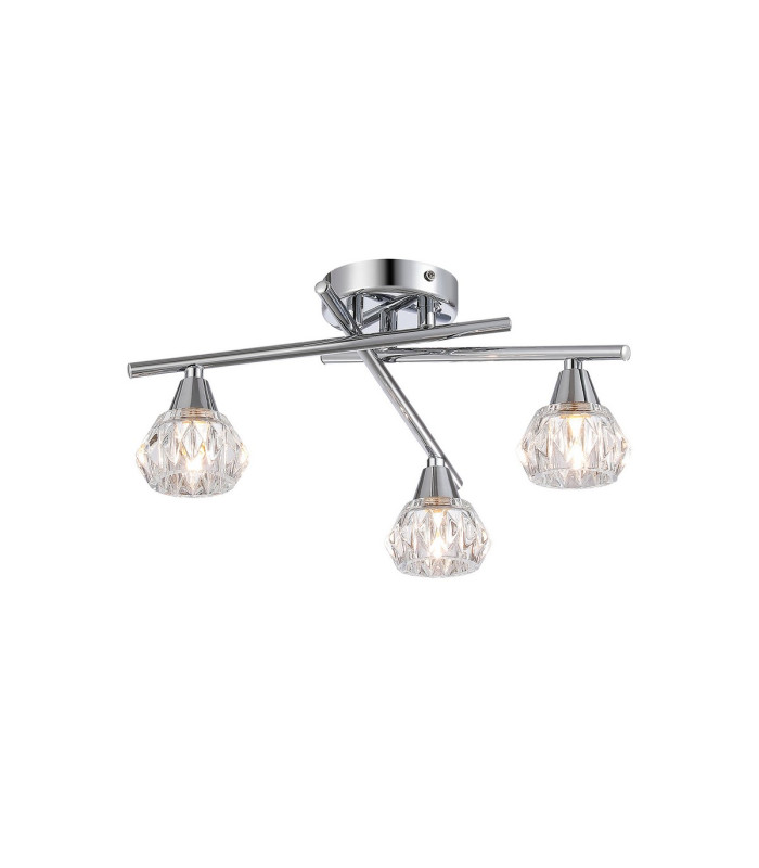 Ardice Flush Ceiling 3 Light G9 Polished Chrome/Clear Glass-1