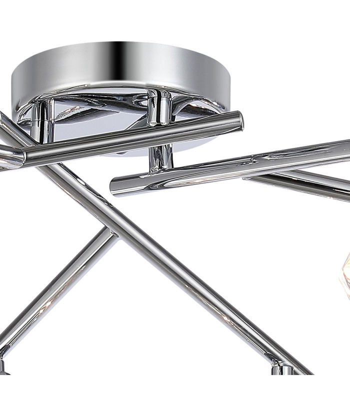 Ardice Flush Ceiling 6 Light G9 Polished Chrome/Clear Glass-4