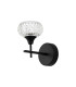 Aria Wall Light 1 Light G9 IP44 Satin Black/Clear Glass-3