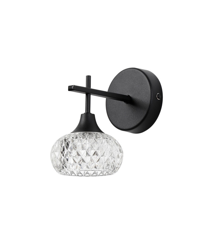 Aria Wall Light 1 Light G9 IP44 Satin Black/Clear Glass-5