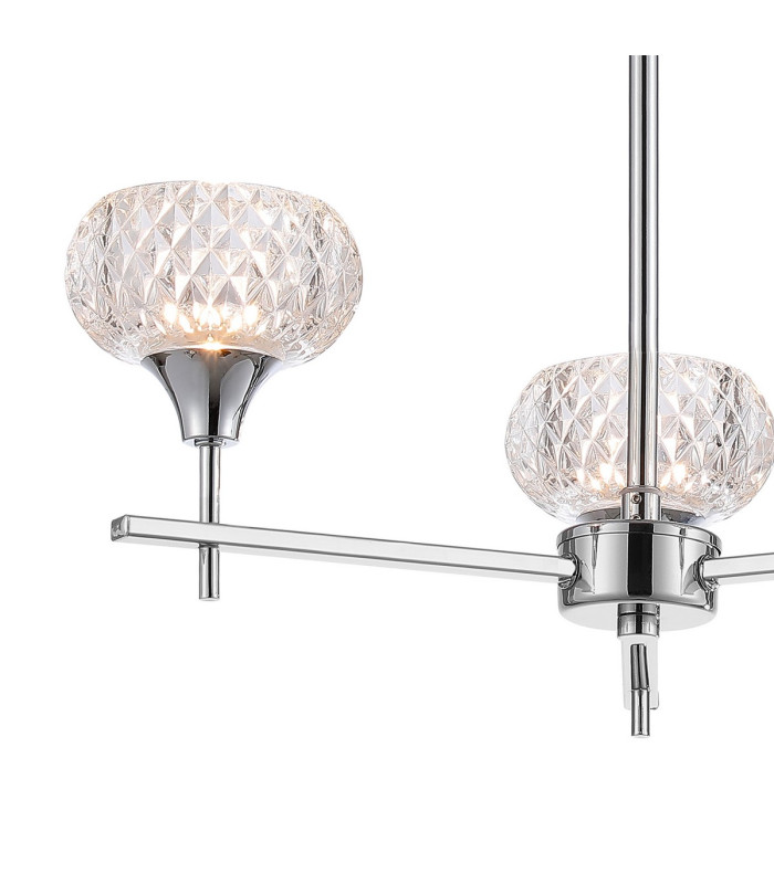 Aria Fixed Pendant 3 Light G9 IP44 Polished Chrome/Clear Glass-5