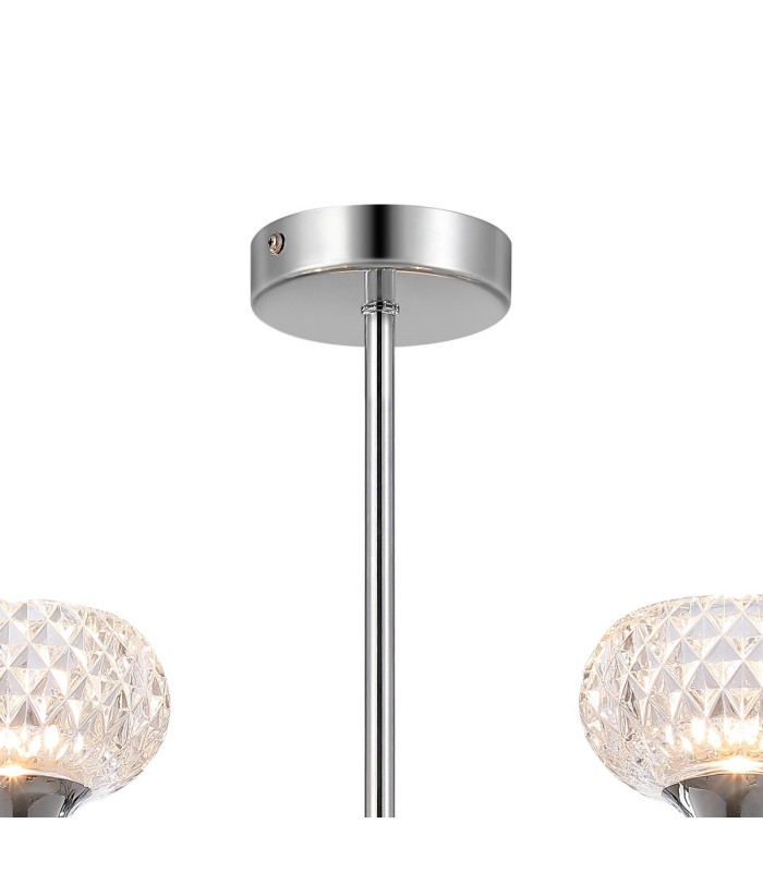 Aria Fixed Pendant 5 Light G9 IP44 Polished Chrome/Clear Glass-4