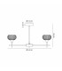 Aria Fixed Pendant 5 Light G9 IP44 Polished Chrome/Clear Glass-7
