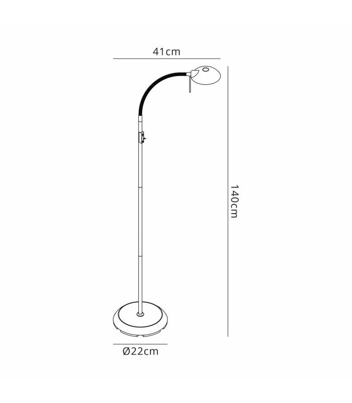 Bamberg Floor Lamp 1 Light G9 Satin Black-7