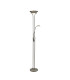 Brazier 2 Light Floor Lamp With USB 2.1 mAh Socket 20+5W LED 3000K Touch Dimmer 2300lm Satin Nickel 3yrs Warranty-1