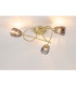 Connie Flush Ceiling 3 Light G9 Satin Brass/Smoke Glass-2