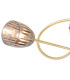 Connie Flush Ceiling 3 Light G9 Satin Brass/Smoke Glass-5