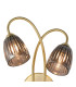 Connie Wall Light 2 Light G9 Satin Brass/Smoke Glass-4