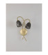 Connie Wall Light 2 Light G9 Satin Brass/Smoke Glass-6