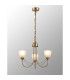 Cooper Ceiling 3 Light Pendant Convertible to Semi Flush E14 Antique Brass/Opal Glass-2
