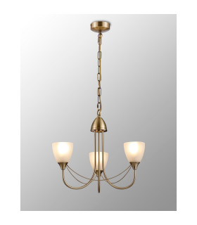 Cooper Ceiling 3 Light Pendant Convertible to Semi Flush E14 Antique Brass/Opal Glass-2