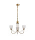 Cooper Ceiling 3 Light Pendant Convertible to Semi Flush E14 Antique Brass/Opal Glass-3