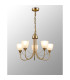 Cooper Ceiling 5 Light Pendant Convertible To Semi Flush E14 Antique Brass/Opal Glass-2