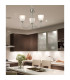 Cooper Ceiling 5 Light Pendant Convertible To Semi Flush E14 Antique Brass/Opal Glass-3