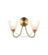 Cooper Wall Lamp 2 Light E14 Antique Brass/Opal Glass-1