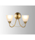 Cooper Wall Lamp 2 Light E14 Antique Brass/Opal Glass-2