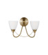 Cooper Wall Lamp 2 Light E14 Antique Brass/Opal Glass-4