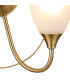 Cooper Wall Lamp 2 Light E14 Antique Brass/Opal Glass-6
