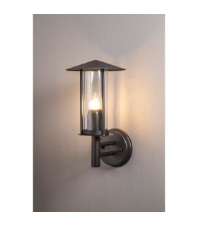 Dalton Wall Lamp 1 Light E27 IP44 Exterior Black/Clear-2