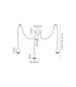 Dreifa 2m Spider Pendant  3 Light Black/Black Cable E27 Max 20W c/w Distribution Box & Cable Support Brackets-7