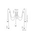 Dreifa 2m Spider Pendant  5 Light Black/Black Cable E27 Max 20W c/w Distribution Box & Cable Support Brackets-7