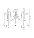 Dreifa 2m Spider Pendant  7 Light Black/Black Cable E27 Max 20W c/w Distribution Box & Cable Support Brackets-7