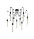 Dreifa 2.5m Spider Pendant  9 Light Black/Black Cable E27 Max 20W c/w Distribution Box & Cable Support Brackets-5
