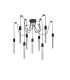 Dreifa 2.5m Spider Pendant  9 Light Black/Black Cable E27 Max 20W c/w Distribution Box & Cable Support Brackets-6